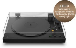 Програвач вінілу SONY PS-LX5BT Чорний, автоматичний, пасовий привід, Bluetooth, Hi-Res Audio, фонокоректор, швидкість 33 1/3, 45 об/хв 2110748 фото