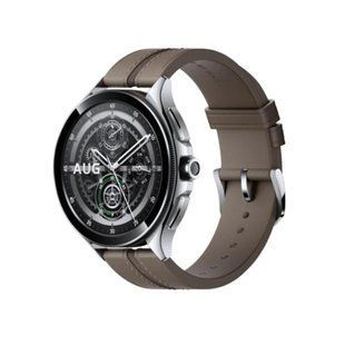 Смарт-годинник Xiaomi Watch 2 Pro Bluetooth Silver Case with Brown Leather Strap (BHR7216GL) 035229 фото