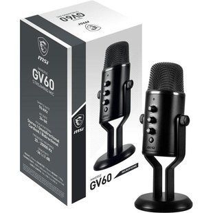 Микрофон студийный/для стриминга, подкастов MSI Immerse GV60 Streaming Mic (OS3-XXXX002-000) 024297 фото