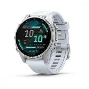 Смарт-годинник Garmin Fenix 8 43mm Amoled Silver with Whitestone Silicone Band (010-02903-00/06) 612647 фото