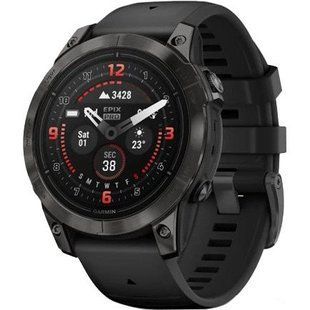 Смарт-годинник Garmin Epix Pro Gen 2 Sapphire 47mm Carbon G. DLC Tit. with Black Band (010-02803-10/11/54) 035051 фото
