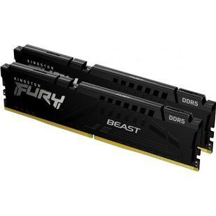 Пам'ять для настільних комп'ютерів Kingston FURY 32 GB (2x16GB) DDR5 6400 MHz Beast Black (KF564C32BBK2-32) 033765 фото