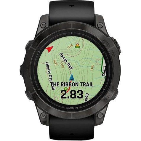 Смарт-часы Garmin Epix Pro Gen 2 Sapphire 47mm Carbon G. DLC Tit. with Black Band (010-02803-10/11/54) 035051 фото