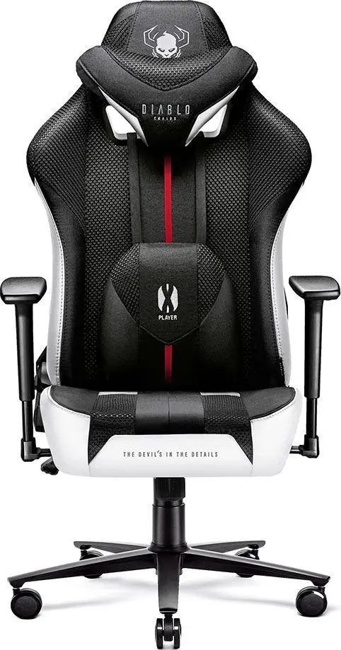 Компьютерное кресло для геймера Diablo Chairs X-Player 2.0 White-Black 018952 фото