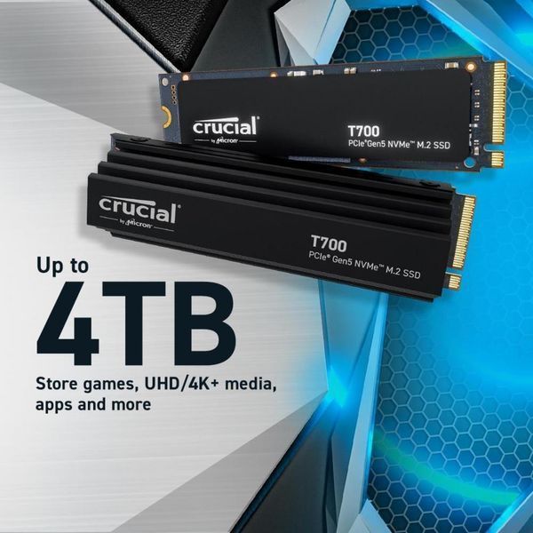 SSD накопичувач Crucial T700 4 TB with heatsink (CT4000t700SSD5) 001882 фото