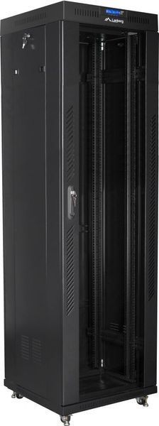 Шкаф RACK LANBERG 19" 42U FF01-6642-12BL 600 x 600 мм, напольный, черный 470977 фото