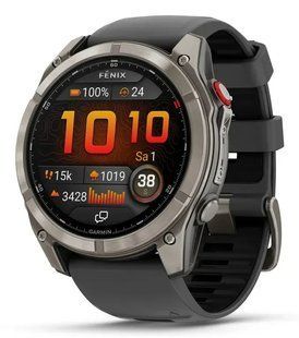Смарт-годинник Garmin Fenix 8 Pro 51 mm AMOLED Titanium with Graphite/Black Silicone Band (010-03199-10/11) 613061 фото