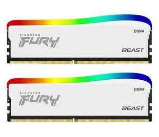 Пам'ять для настільних комп'ютерів Kingston Fury 32 GB (2x16GB) DDR4 3600 MHz BEast RGB Special Edition White (KF436C18BWAK2/32) 032557 фото