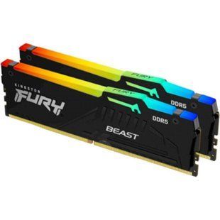 Пам'ять для настільних комп'ютерів Kingston FURY 64 GB (2x32GB) DDR5 4800 MHz Beast RGB (KF548C38BBAK2-64) 033824 фото