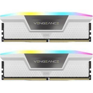 Пам'ять для настільних комп'ютерів Corsair 32 GB (2x16GB) DDR5 6000 MHz Vengeance RGB (CMH32GX5M2E6000C36W) 027604 фото