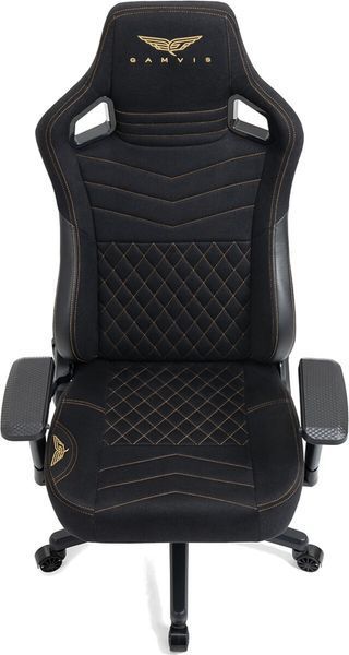 Игровое кресло GAMVIS Elite 2.0 Pro XXL Черный (золотые элементы) 1115519 фото