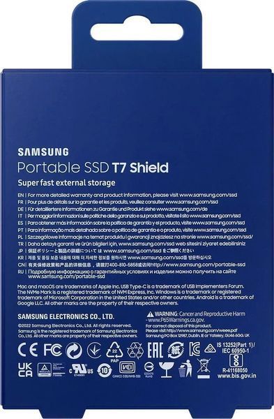 SSD накопитель Samsung T7 Shield 2 TB Blue (MU-PE2T0R) 364795ua фото
