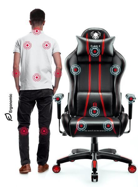 Ігрове крісло DIABLO CHAIRS X-One 2.0 King Size Чорно-червоне 203532 фото