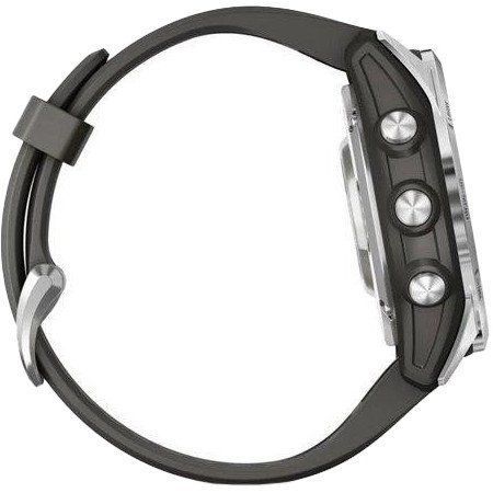 Смарт-годинник Garmin Fenix 7S Pro Solar Silver w. Graphite Band (010-02776-00/01) 035060 фото