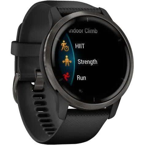 Смарт-годинник Garmin Venu 2 Slate Stainless Steel Bezel with Black Case and Silicone Band (010-02430-11/01) 035110 фото