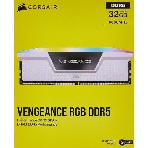 Пам'ять для настільних комп'ютерів Corsair 32 GB (2x16GB) DDR5 6000 MHz Vengeance RGB (CMH32GX5M2E6000C36W) 027604 фото