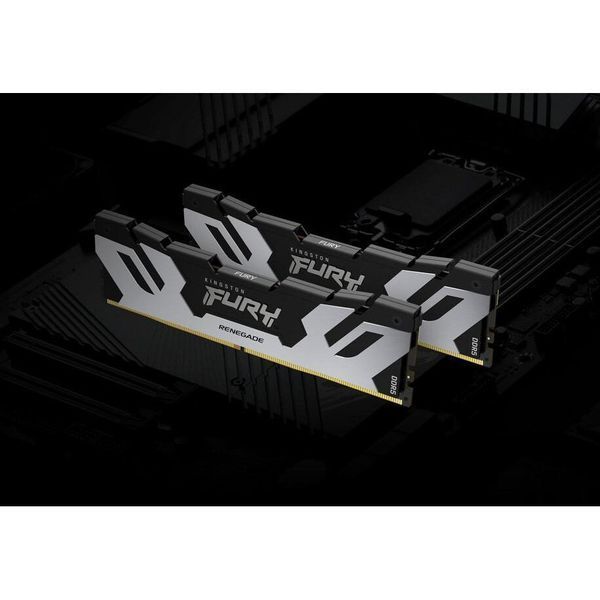 Пам'ять для настільних комп'ютерів Kingston FURY 64 GB (2x32GB) DDR5 6000 MHz Renegade Black/Silver (KF560C32RSK2-64) 033958 фото
