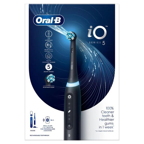 Электрическая зубная щетка Oral-B iO Series 5 Black 465305 фото