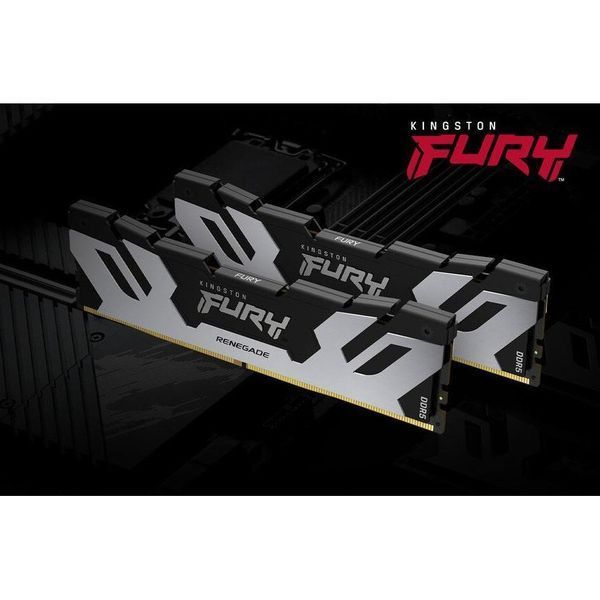Пам'ять для настільних комп'ютерів Kingston FURY 64 GB (2x32GB) DDR5 6000 MHz Renegade Black/Silver (KF560C32RSK2-64) 033958 фото