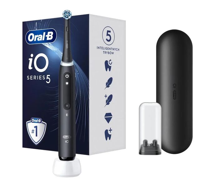 Электрическая зубная щетка Oral-B iO Series 5 Black 465305 фото