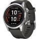 Смарт-годинник Garmin Fenix 7S Pro Solar Silver w. Graphite Band (010-02776-00/01) 035060 фото 1