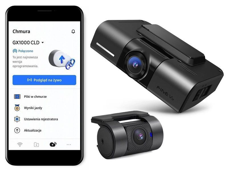 Відеореєстратор FINEVU GX1000 Cloud QHD, GPS, WiFi + задня камера + карта пам'яті 128 ГБ 2095973 фото