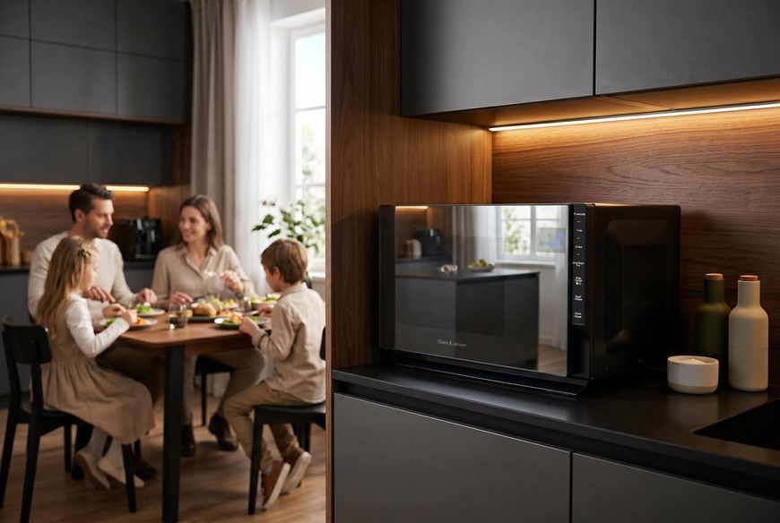 Мікрохвильова піч G&Ouml;TZE&JENSEN MO850S 900W безтарілкова, об'єм 23л, Inverter Baby Menu QuickStart Auto Cook 2094121 фото