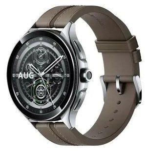 Смарт-часы Xiaomi Watch 2 Pro Bluetooth Silver Case with Brown Leather Strap (BHR7216GL) 612739 фото