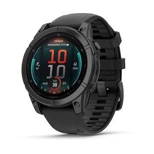Смарт-годинник Garmin Fenix E 47mm Amoled Slate Gray Steel with Black Silicone Band (010-03025-03/01/13) 613062 фото