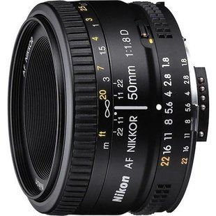 Стандартний об'єктив Nikon AF Nikkor 50mm f/1,8D (JAA013DA) 043422 фото