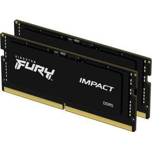 Пам'ять для ноутбуків Kingston FURY 32 GB (2x16GB) SO-DIMM DDR5 6000 MHz Impact (KF560S38IBK2-32) 033925 фото