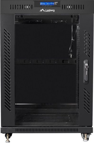 Шкаф RACK LANBERG 19" 15U FF01-6615-12BL 600 x 600 мм, напольный, черный 470852 фото