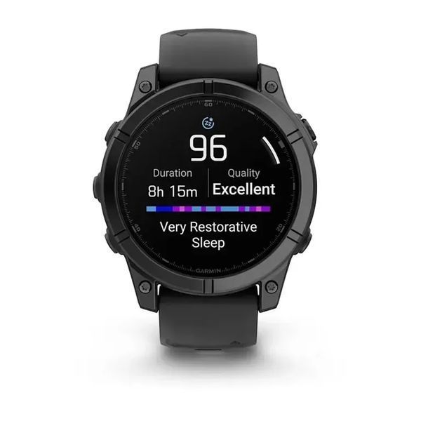 Смарт-часы Garmin Fenix E 47mm Amoled Slate Gray Steel with Black Silicone Band (010-03025-03/01/13) 613062 фото