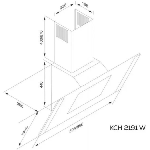 Витяжка похила Kernau KCH 2191 W 530081ua фото