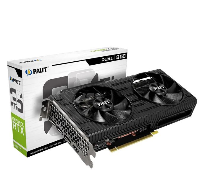 Відеокарта Palit GeForce RTX 3060 Ti Dual (NE6306T019P2-190AD) 365299 фото