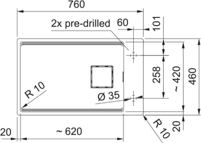 Мийка одночашна FRANKE Kanon KNG PRO 110-62 125.0749.666 Горіховий 46x76 2125151 фото
