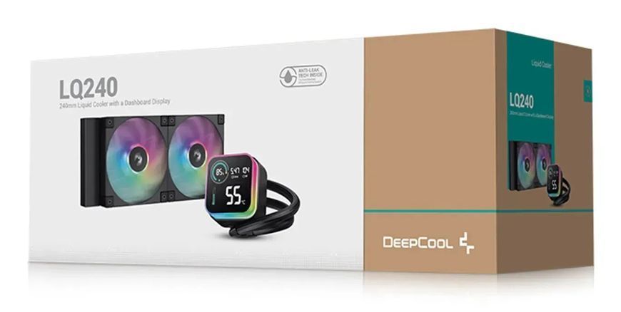 Водяное охлаждение Deepcool LQ240 Black (R-LQ240-BKLSMW-G-1) 570595ua фото