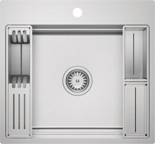 Односекционная мойка DEANTE Magnetic ZRM 010A щётчатая сталь 52x56 e2643063 фото