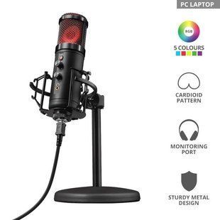 Микрофон для ПК/для стриминга, подкастов Trust GXT 256 Exxo USB Streaming Microphone (23510) 024301 фото