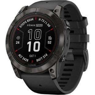 Смарт-годинник Garmin Fenix 7X Pro Sapphire Solar Carbon G. DLC Tit. with Black Band (010-02778-10/11/54) 035062 фото