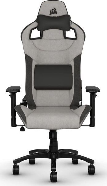 Компьютерное кресло для геймера Corsair T3 Rush Light Grey 018913 фото