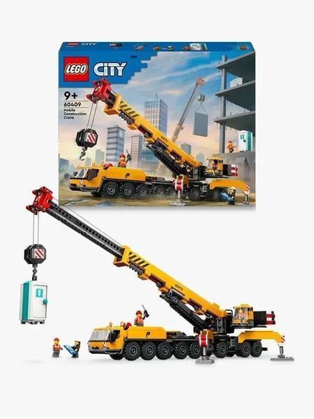 Блочный конструктор LEGO City Желтый мобильный строительный кран (60409) 613384 фото