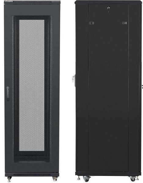 Шкаф RACK LANBERG 19" 42U FF01-6842-23B 600 x 800 мм, напольный, черный 470981 фото