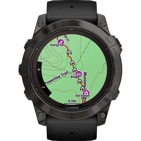 Смарт-часы Garmin Fenix 7X Pro Sapphire Solar Carbon G. DLC Tit. with Black Band (010-02778-10/11/54) 035062 фото
