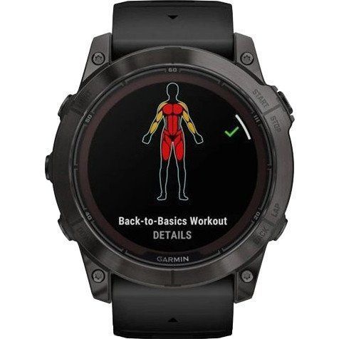 Смарт-часы Garmin Fenix 7X Pro Sapphire Solar Carbon G. DLC Tit. with Black Band (010-02778-10/11/54) 035062 фото