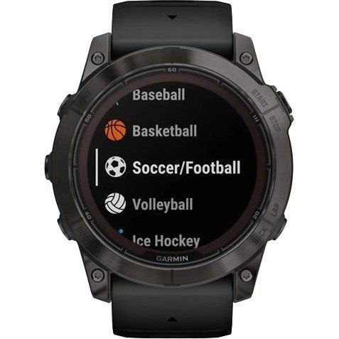 Смарт-часы Garmin Fenix 7X Pro Sapphire Solar Carbon G. DLC Tit. with Black Band (010-02778-10/11/54) 035062 фото