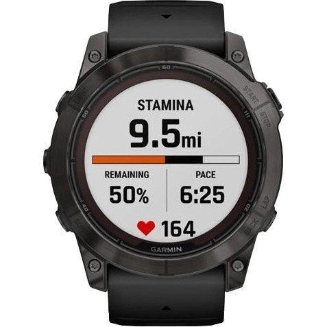 Смарт-часы Garmin Fenix 7X Pro Sapphire Solar Carbon G. DLC Tit. with Black Band (010-02778-10/11/54) 035062 фото