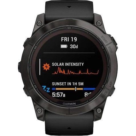 Смарт-часы Garmin Fenix 7X Pro Sapphire Solar Carbon G. DLC Tit. with Black Band (010-02778-10/11/54) 035062 фото