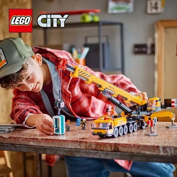 Блочный конструктор LEGO City Желтый мобильный строительный кран (60409) 613384 фото