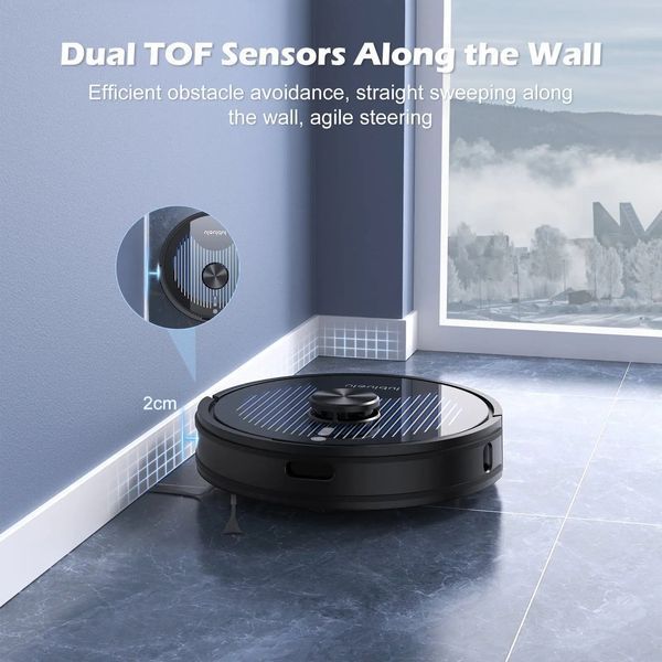 Робот-пилосос з вологим прибиранням Lubluelu Robot Vacuum Cleaner A901+C710 Black 036430 фото